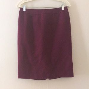 Wool pencil skirt